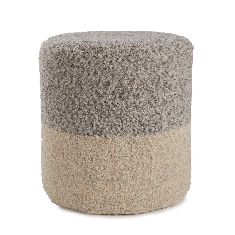 FOLKE POUF CYL Volcanic Glass
