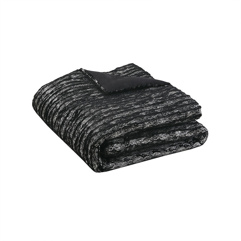 Gracie Mills Maelona Metallic Print Faux Fur Comforter Set