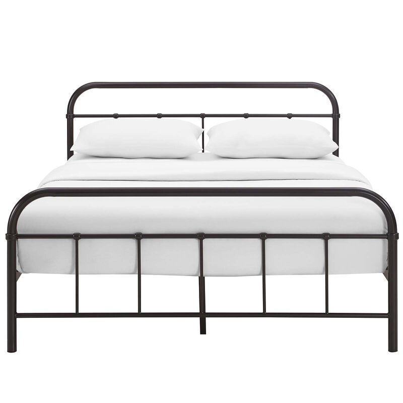 Modway Furniture  36.5 x 84.5 in. Maisie Queen Stainless Steel Bed Frame