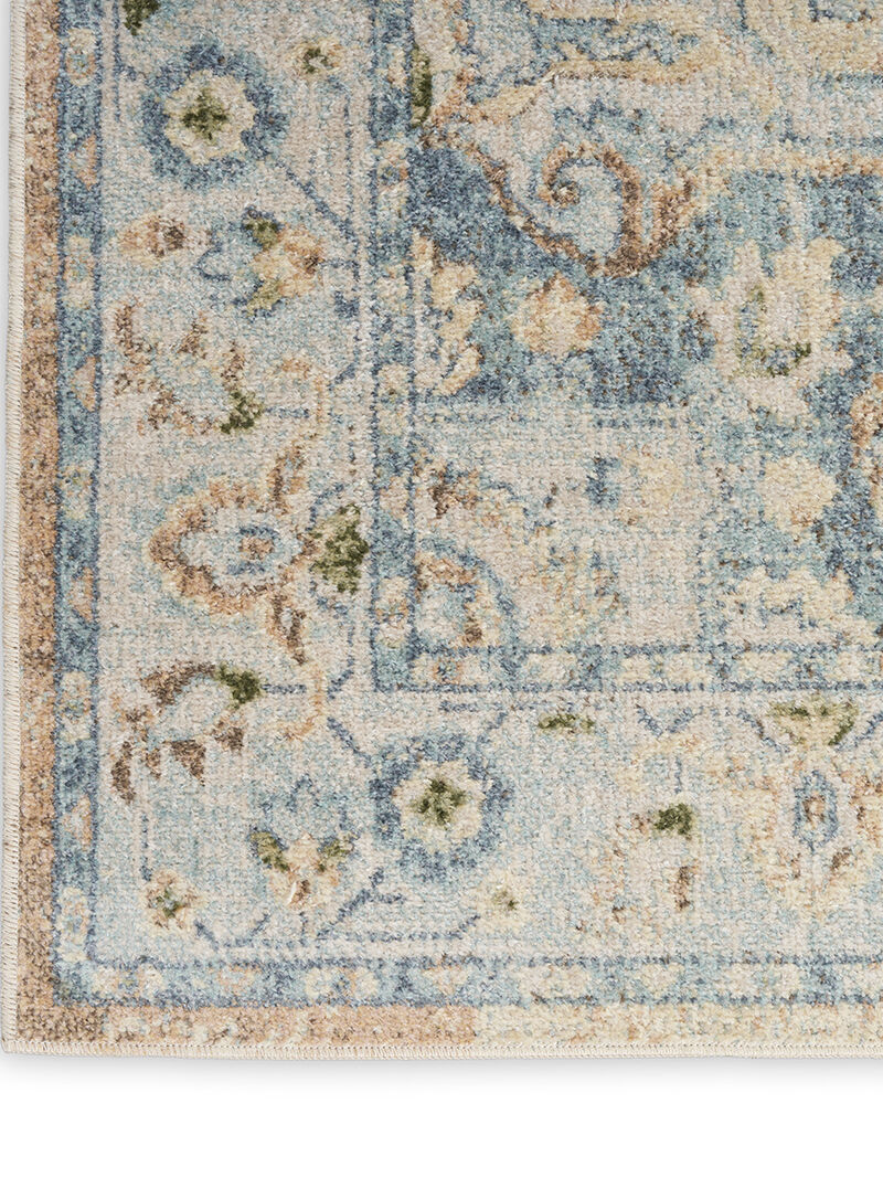 Astra Machine Washable ASW12 Beige/Blue 7'10" x 10' Rug