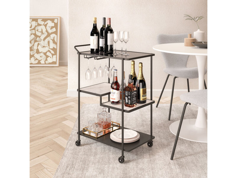 Constanza Bar Cart Black