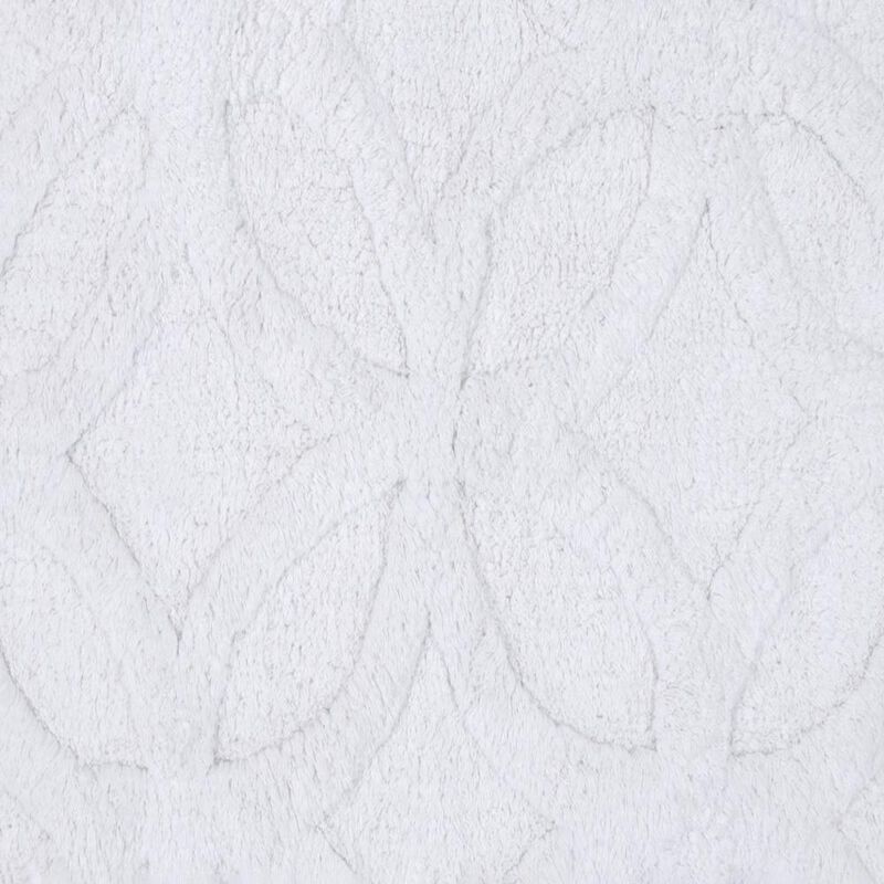 Knightsbridge Arch Bath Rug Cotton Non Skid Back - 20x30", White