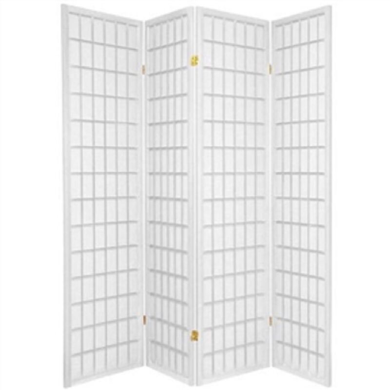 4-Panel Wooden Shoji Privacy Screen – Japanese-Style Folding Room Divider