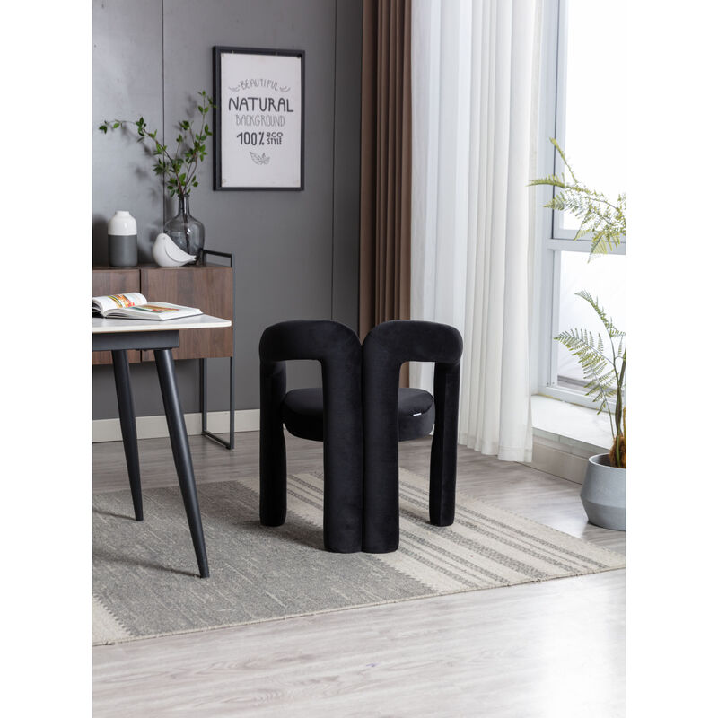 Modern Fabric Upholstered Dining Chairs (Set of 2)