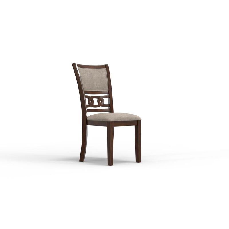 New Classic Furniture Gia 5-Piece 47 Wood Round Dining Set, Cherry