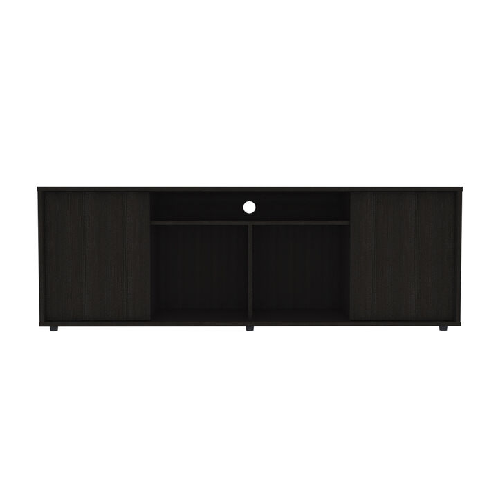 Falmouth Rectangle 3-Shelf TV Stand Black Wengue