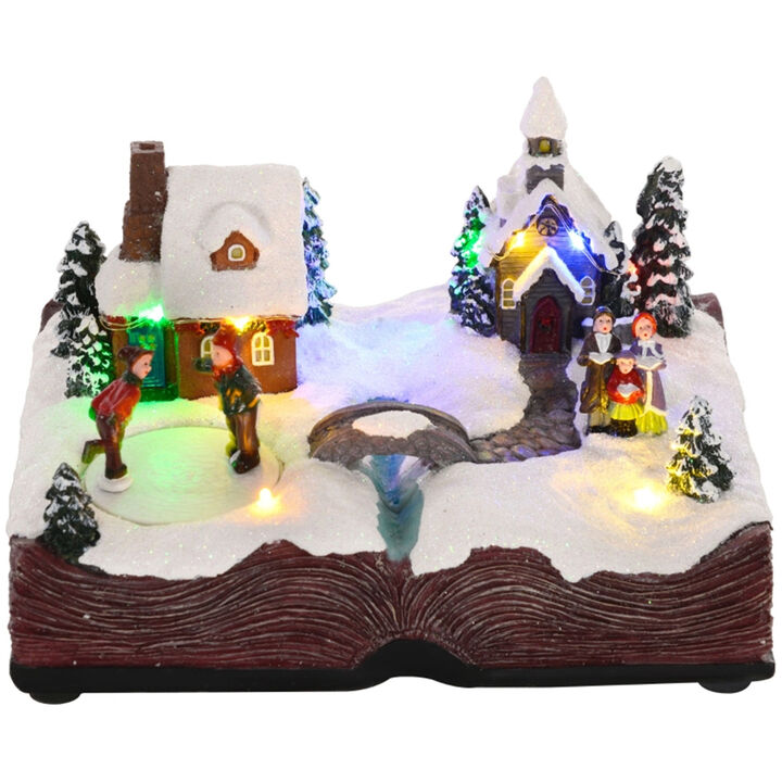 Light-Up Christmas Village Display, Festive Town Scene with LED Lights & Music