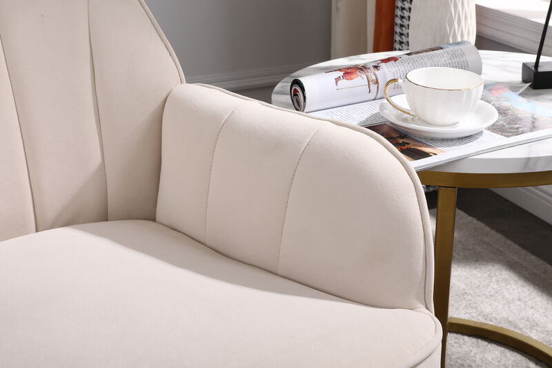 Upholstered Sherpa and Velvet Accent Chair for Home or Office