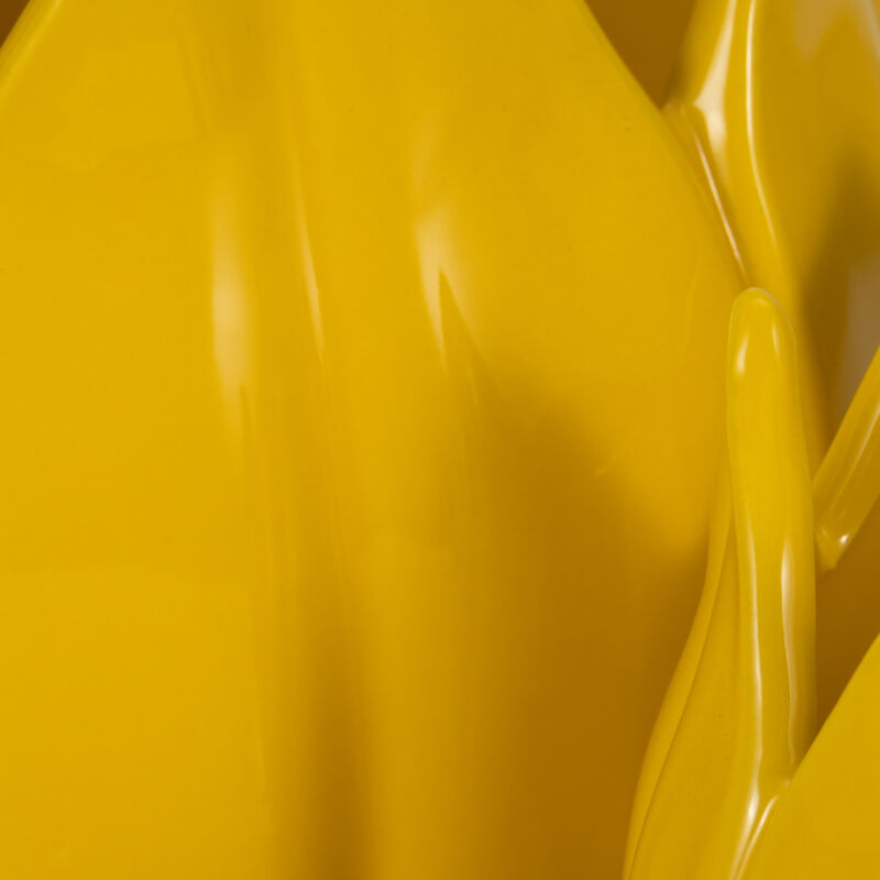 S/2 Yellow Petal Stone Plntrs
