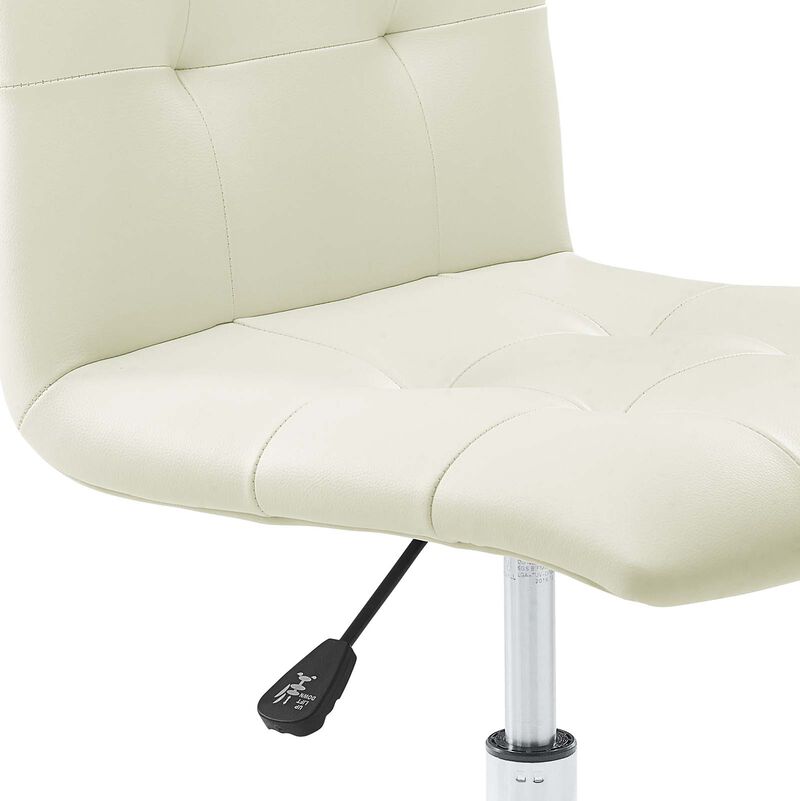 Modway Furniture - Prim Armless Mid Back Office Chair White