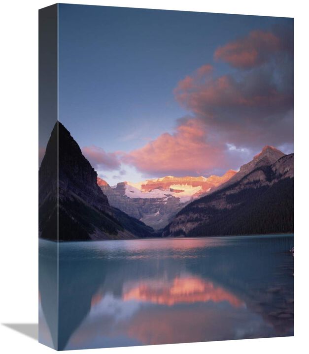 Alpenglow, Lake Louise and Victoria Glacier, Banff National Park, Alberta, Canada-Canvas Art-12x16