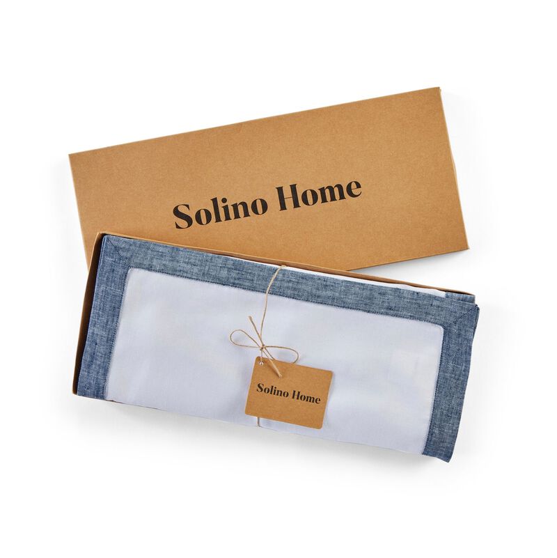 Solino Home 100% Pure Linen Table Runner 14 x 72 Inch | Classic