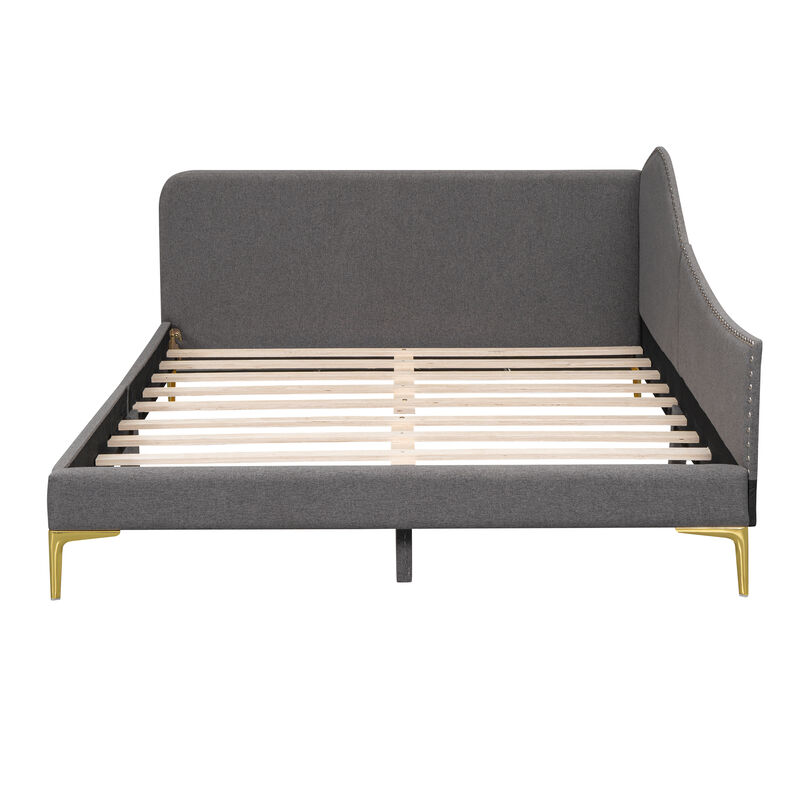 Merax Upholstered Daybed with Headboard and Armrest
