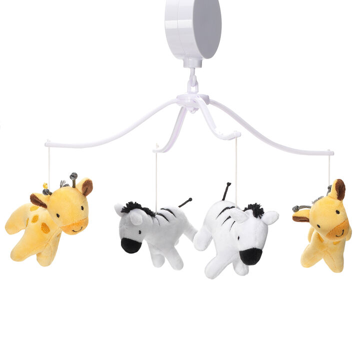 Bedtime Originals Mighty Jungle Animals Giraffe/Zebra Musical Baby Crib Mobile