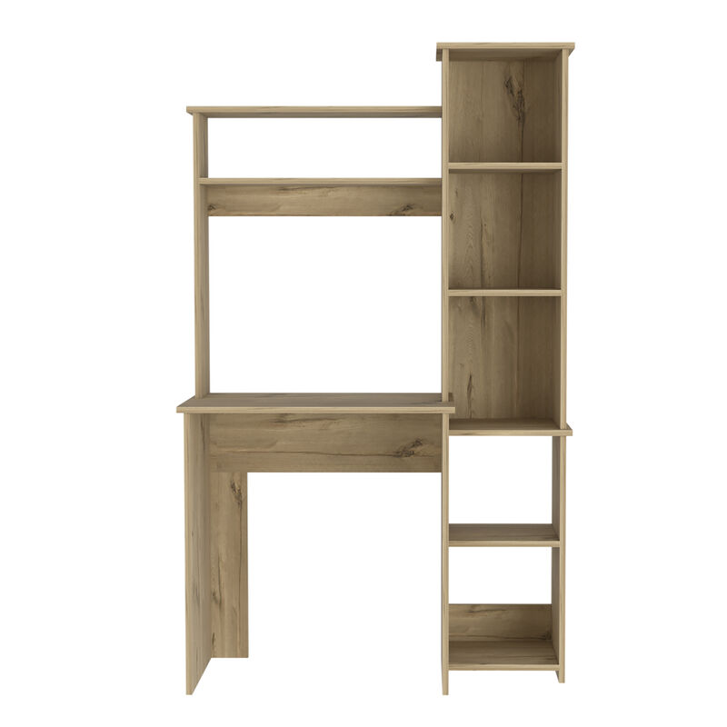 Versailles Writintg Desk, Two Superior Shelves, Five Cubbies - Light Oak
