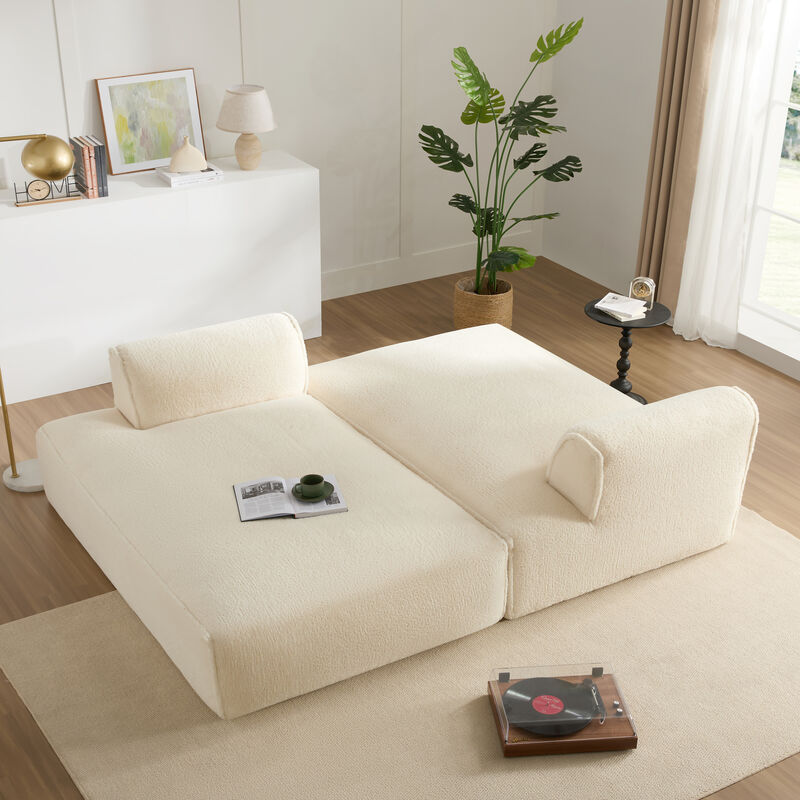 Merax Fully Compressed Sleeper Sofa for Living Room