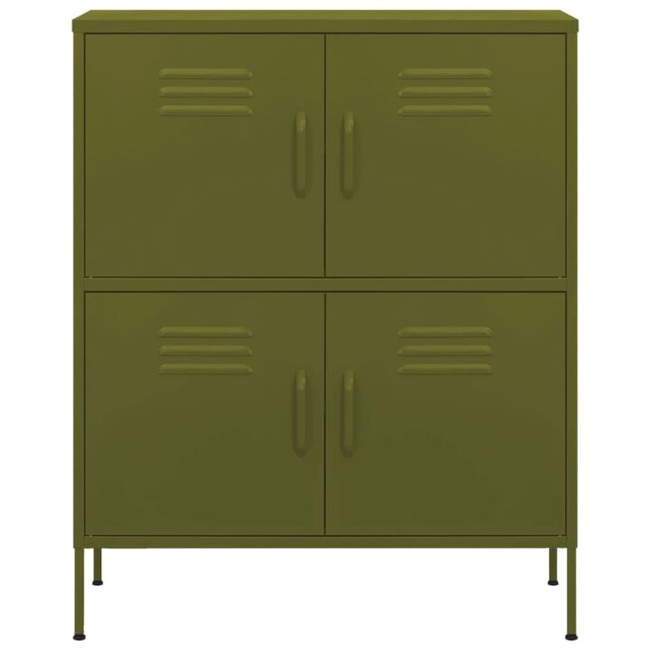 vidaXL Storage Cabinet 31.5"x13.8"x40" Steel