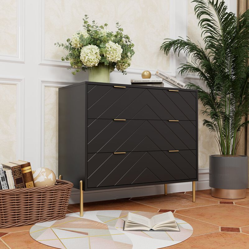 3-Drawer Dresser Chest Cabinet