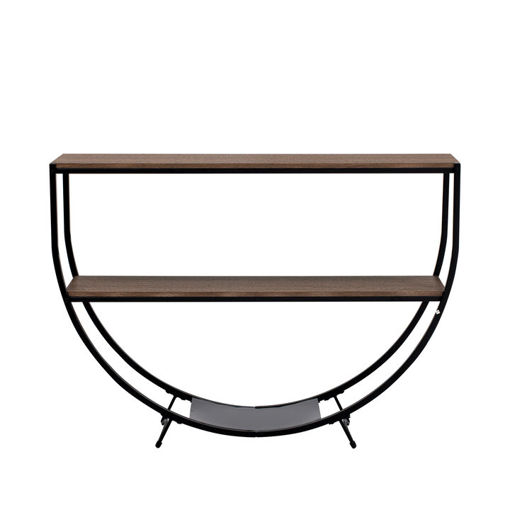 Merax Industrial Demilune Shape Console Table