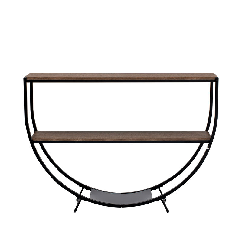 Merax Industrial Demilune Shape Console Table