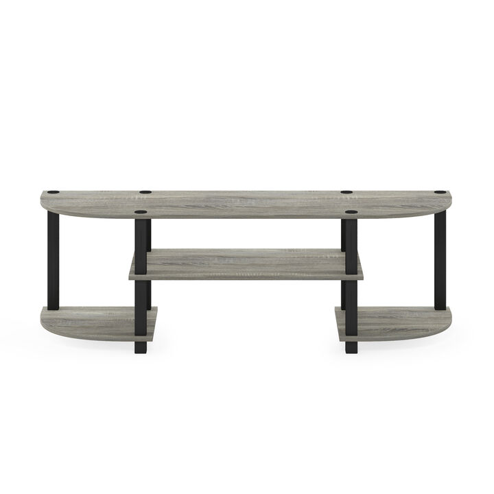 Furinno Furinno 11058GYW/BK Turn-S-Tube Wide TV Entertainment Center, Oak Grey/Black