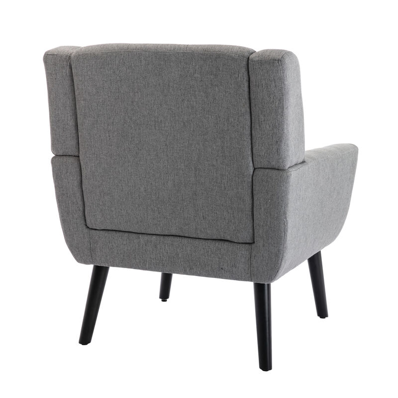 Modern Soft Linen Material Ergonomics Accent Chair Living Room Chair Bedroom Chair Home Chair