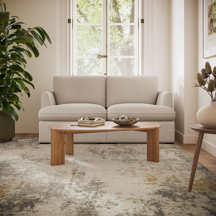 Cromwell 2 Piece Modular Sofa - Light Brown