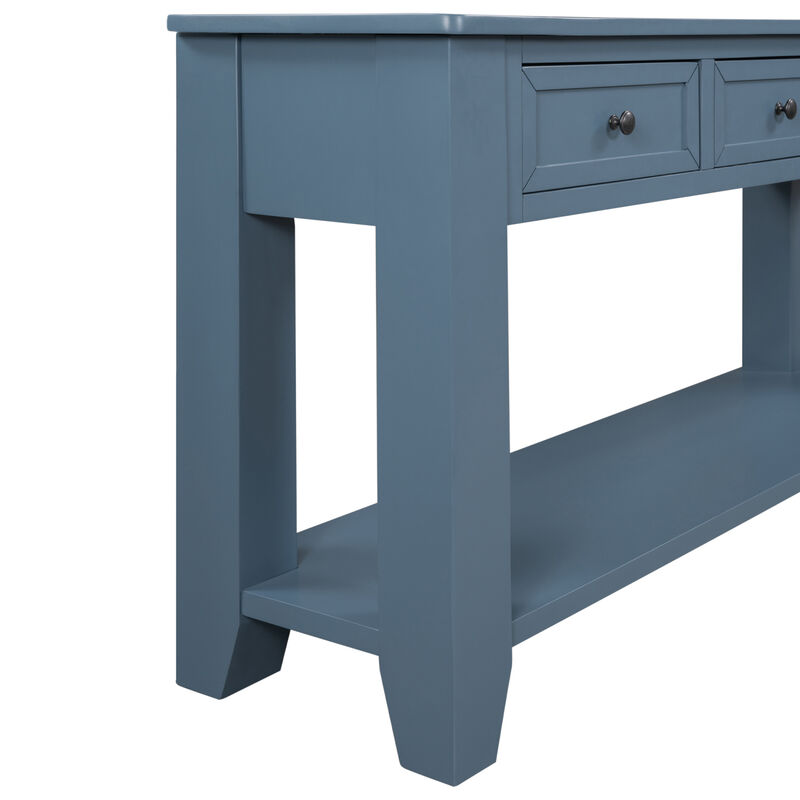 55" Modern Console Table Sofa Table For Living Room With 3 Drawers And 1 Shelf