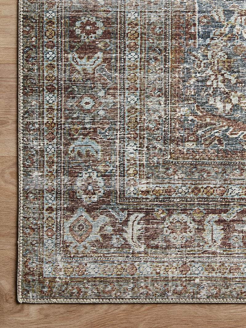 Jules JUL05 Lagoon/Brick 9'6" x 14' Rug by Chris Loves Julia × Loloi