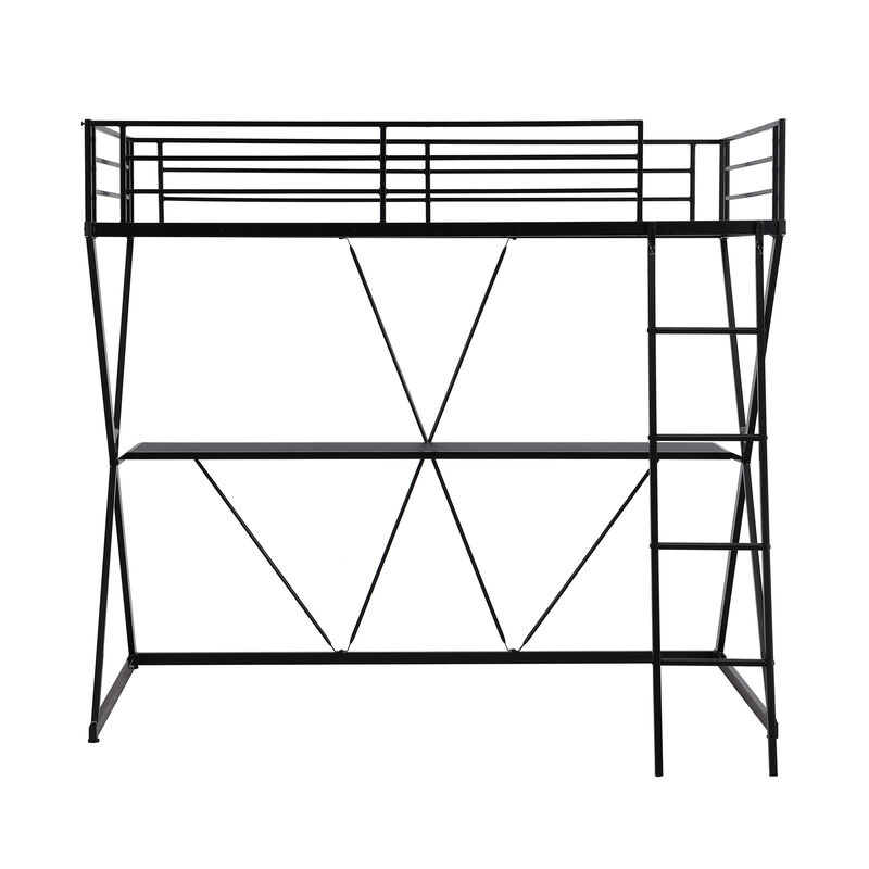 Merax Loft Bed with Desk and Ladder