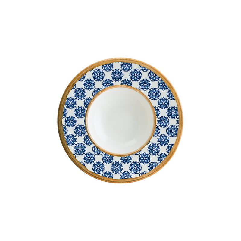 Calif dia.11" h:2.5" 14 oz. Round Decorated Porcelain Bowl (Set of 2)