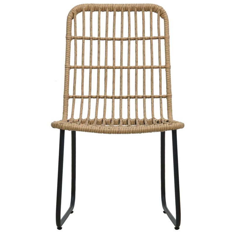 vidaXL 3 Piece Outdoor Dining Set Poly Rattan and Glass