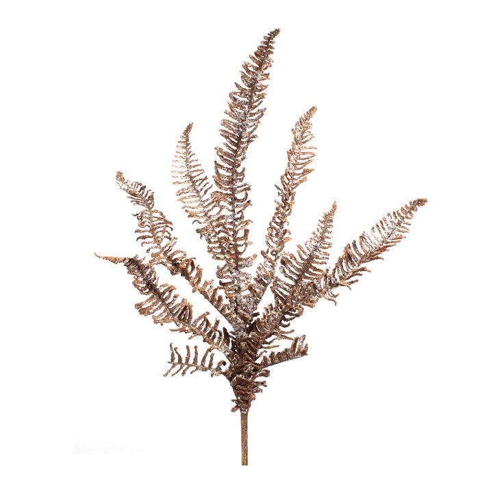 Icy Winter Fern Spray for Holiday and Winter Décor (Set of 6)