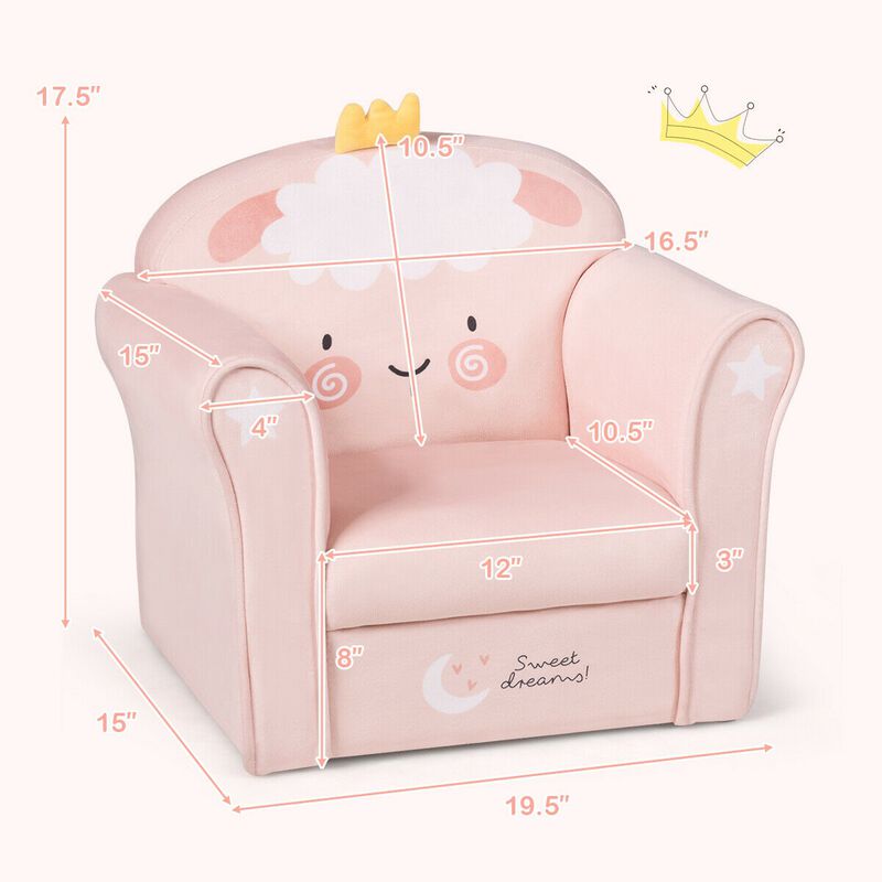 Kids Armrest Couch Upholstered Sofa