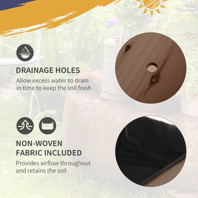 Streamdale Spacious Wheeled Elevated Planter with Storage and Drainage