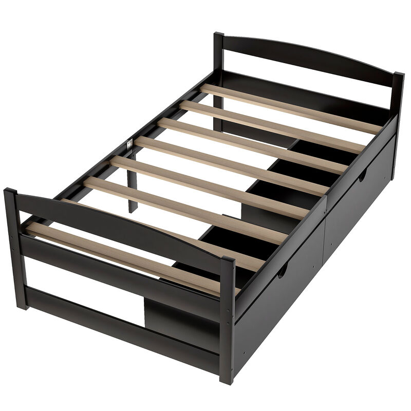Merax Simple Style Platform Bed with Drawers