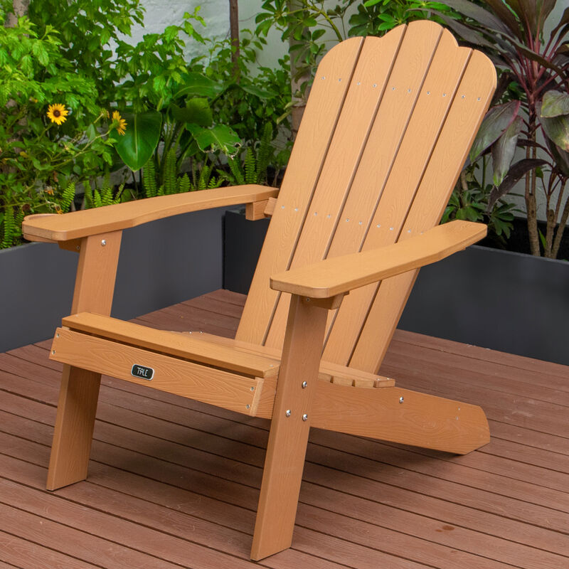 Adirondack Chair Backyard Outdoor Furniture Painted Seating With Cup Holder