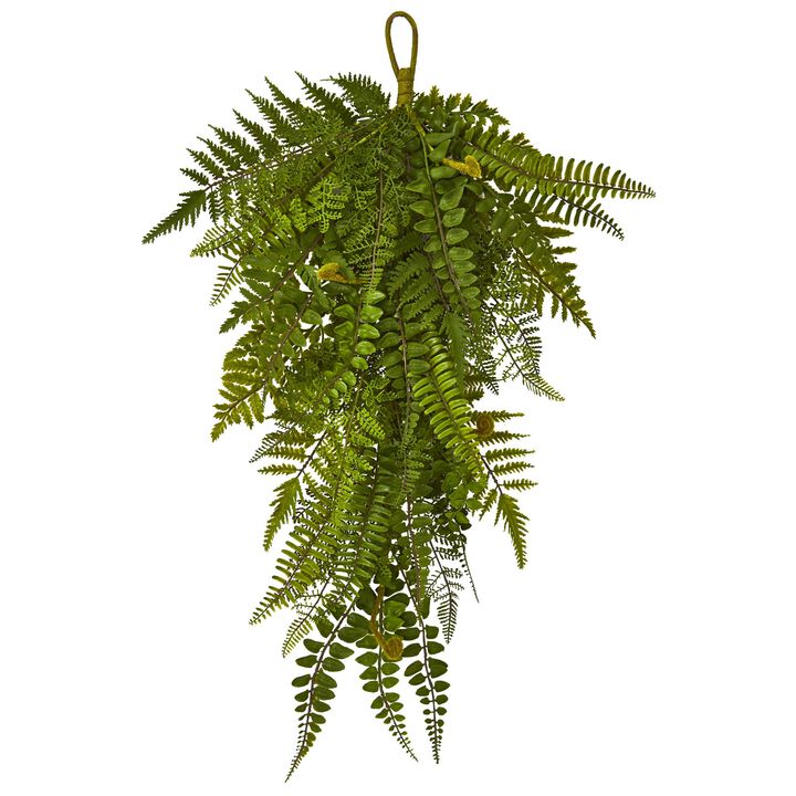 Hivvago 28" Fern Artificial Teardrop (Set of 2)