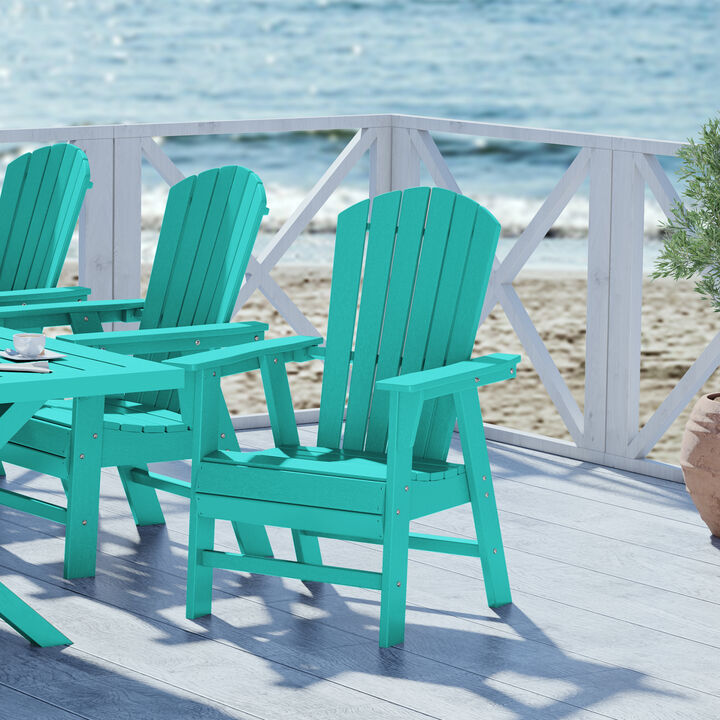 WestinTrends Dylan Outdoor Patio Shell-back Adirondack Dining Chair Weather Resistant