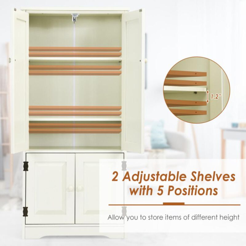 Hivvago Accent Storage Cabinet Adjustable Shelves