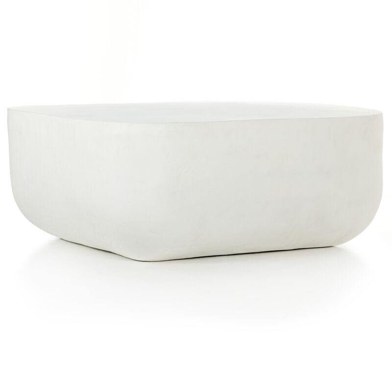 Basil Square Outdoor Coffee Table - Matte White