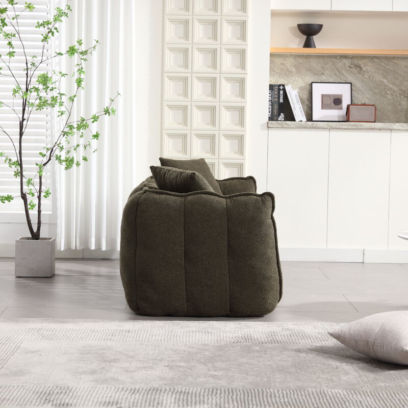 Merax Chenille Lazy Bean Bag Loveseat for Living Room