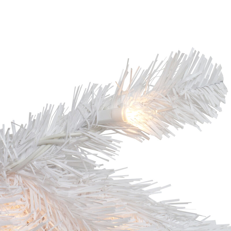 Pre-Lit White Commercial Snow White Pine Artificial Christmas Wreath - 6-Foot  Clear Lights