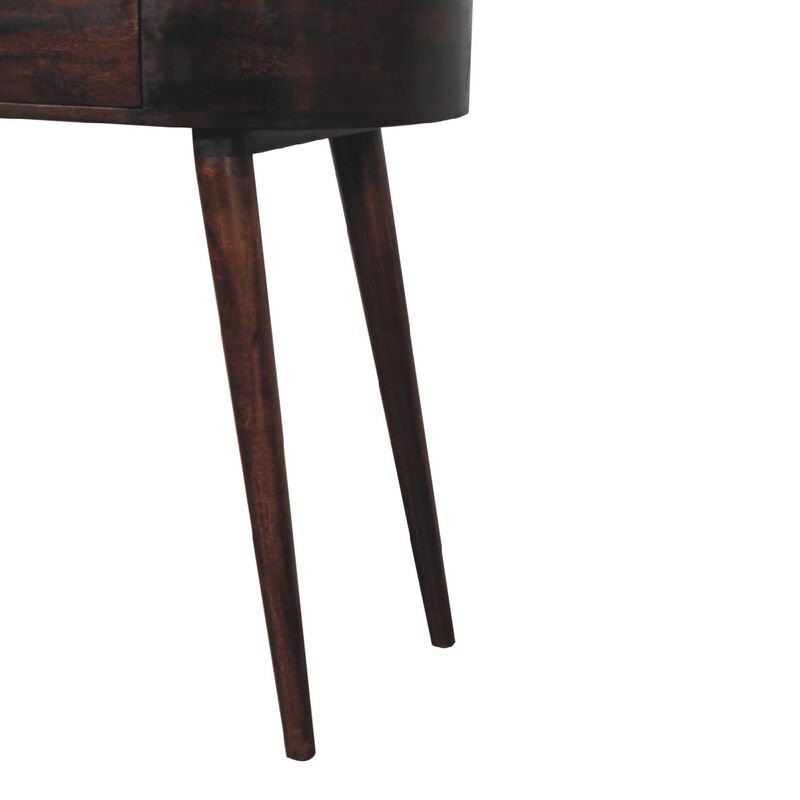 Albion Light Walnut Solid Wood 1 Drawers Console Table