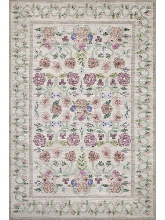 Rosa RSA-01 Ivory 3''9" x 5''6" Rug by Rifle Paper Co.