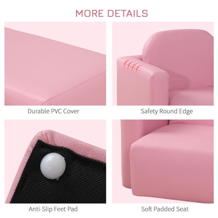 Multifunctional 2-in-1 Kids Sofa, Foldable Sofa Bed for Playroom & Bedroom