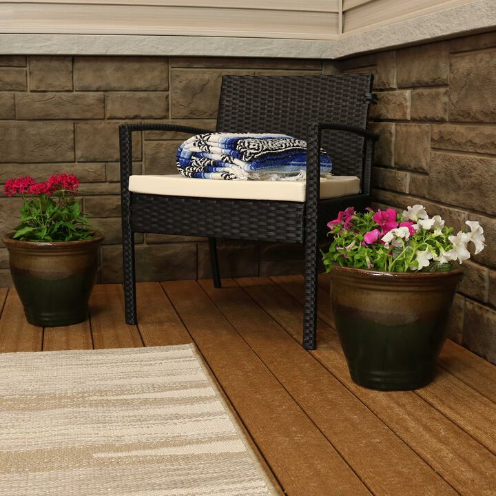 Sunnydaze Set of 2 Studio Glazed Ceramic Planter - 11"