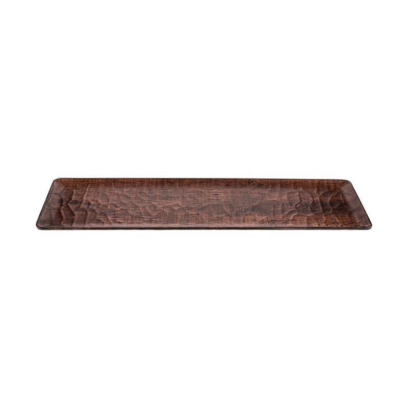 Turgla Composite 20.75" x 6.25" x h:0.5" Rectangular Brown Composite Platter