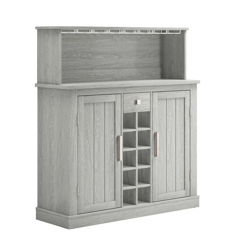 FESTIVO Farmhouse Buffet Bar Cabinet with Wine Storage