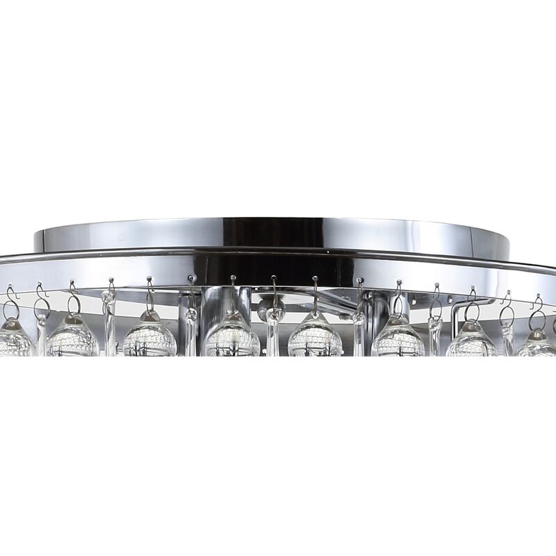 Toronto Metal/Crystal LED Flush Mount